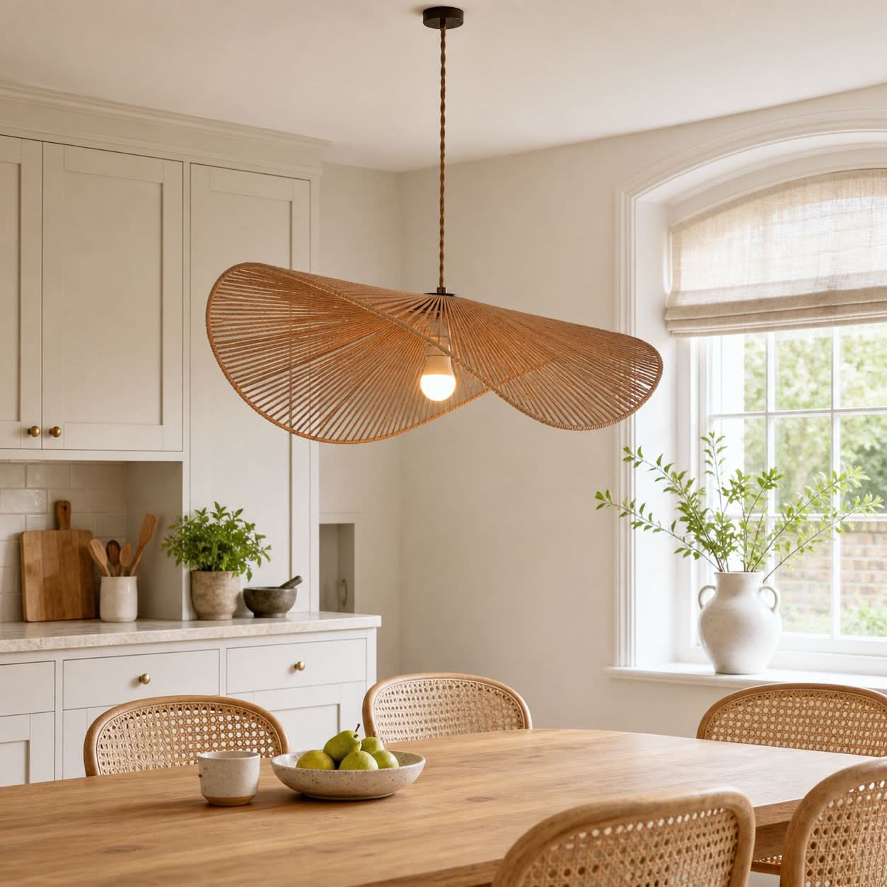 Lightsin Vintage Handwoven Hemp Rope Bedroom Ceiling Lights