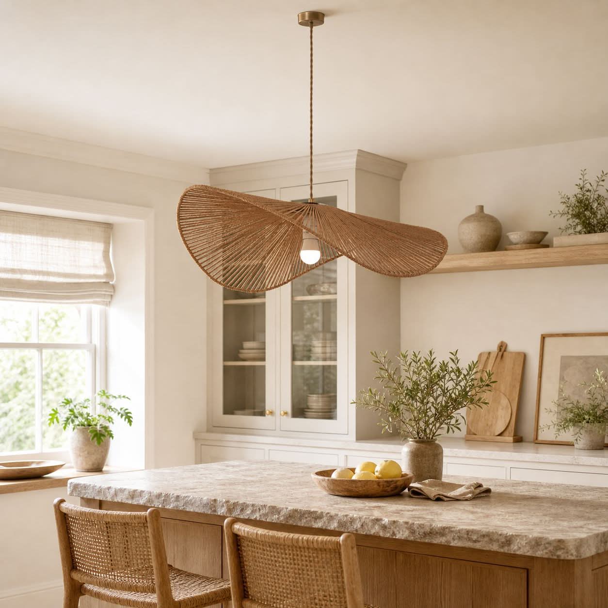 Lightsin Vintage Handwoven Hemp Rope Bedroom Ceiling Lights