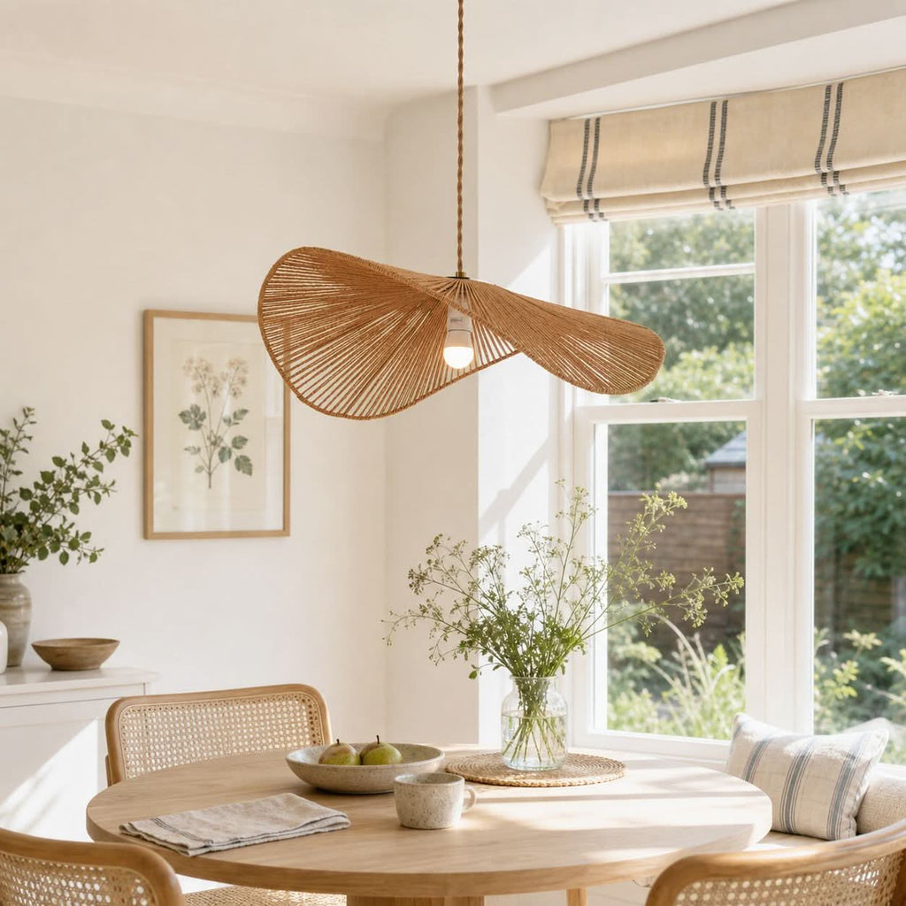 Lightsin Vintage Handwoven Hemp Rope Bedroom Ceiling Lights