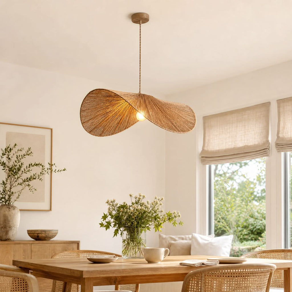 Lightsin Vintage Handwoven Hemp Rope Bedroom Ceiling Lights
