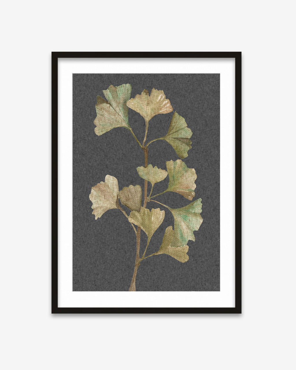 Grey Vintage Stem Art Print