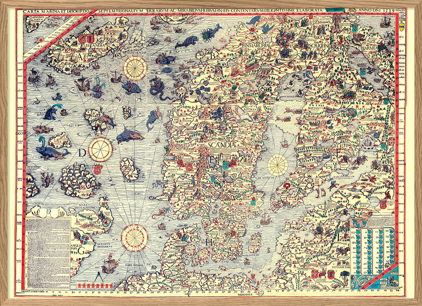 Vintage Nautical Map of Scandinavia
