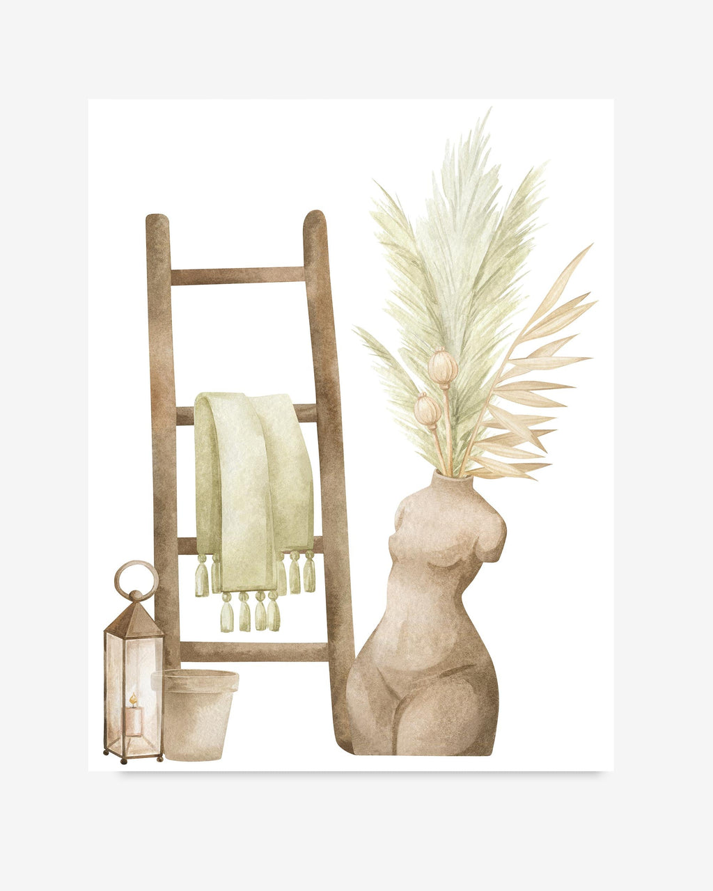 Bohemian Vibes Watercolour Art Print