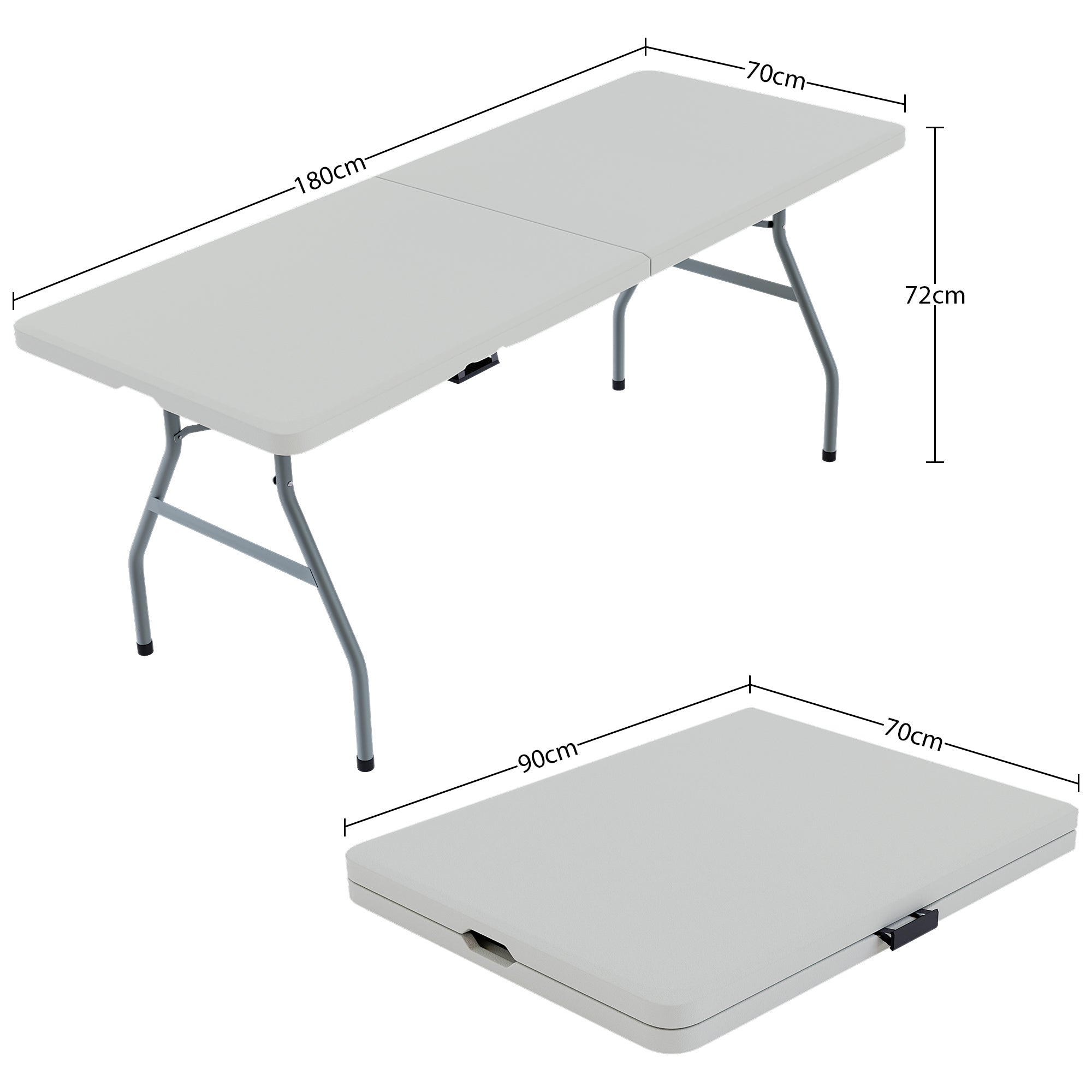Folding 6ft Table & Set of 6 Folding Chairs
