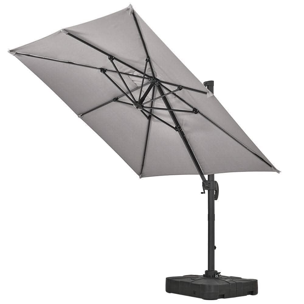 2.5M Cantilever Parasol Grey with Base for Garden