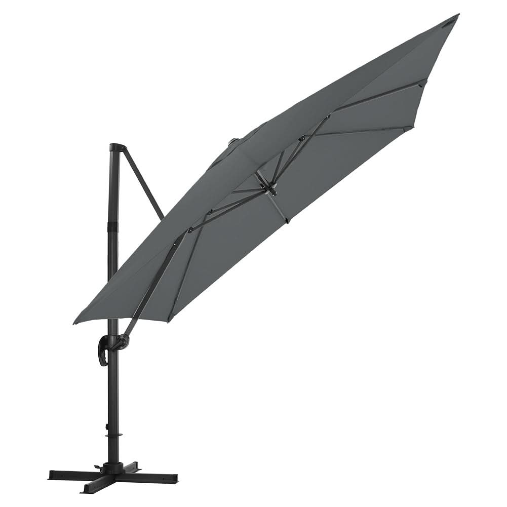 3 x 3M Wide Garden Parasol Outdoor Hanging UV Resistant and Waterproof Umbrella for Patio