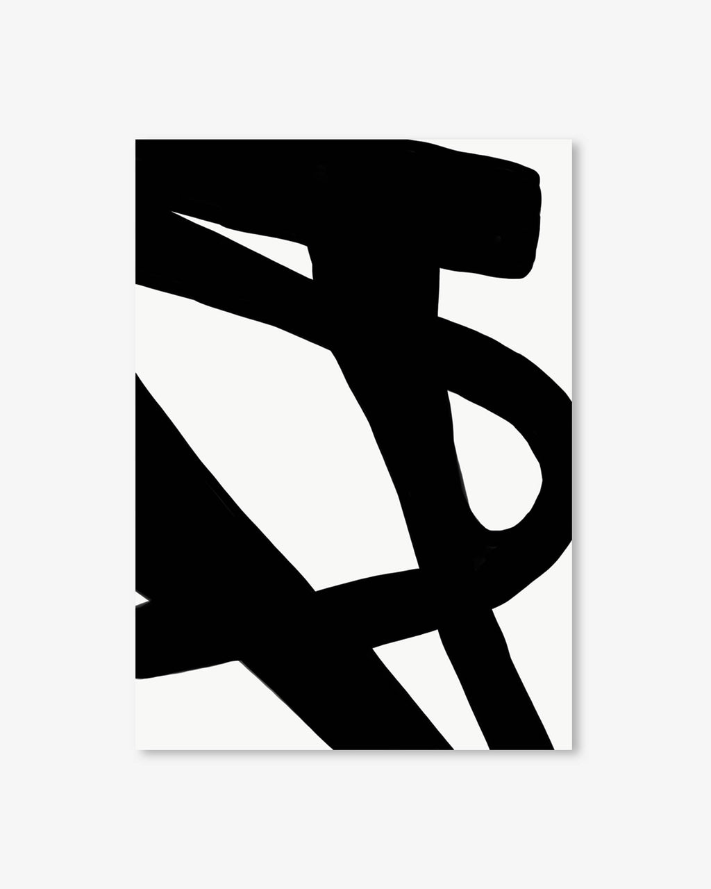 Black Line Art Abstract Art Print