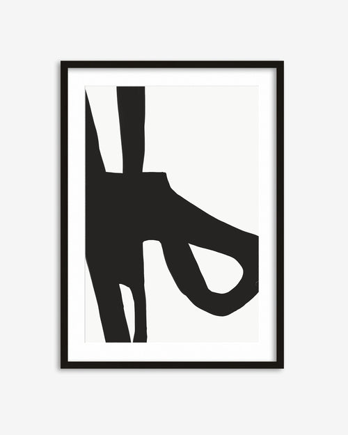 Abstract Black Lines Art Print