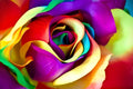 Spectacular rainbow rose