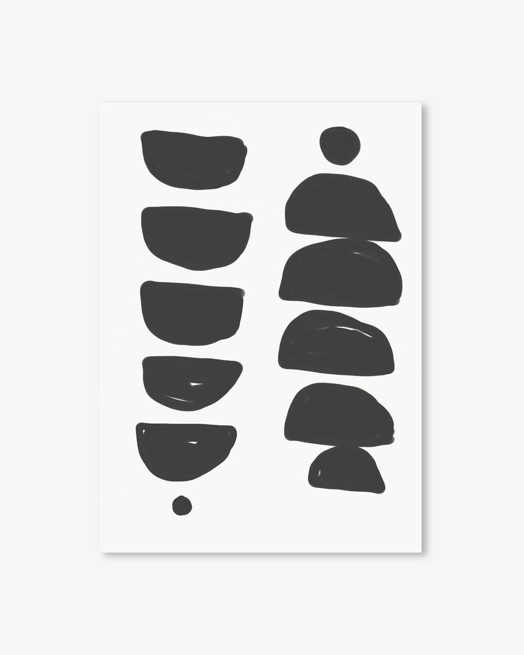Monochrome Mid Century Art Print