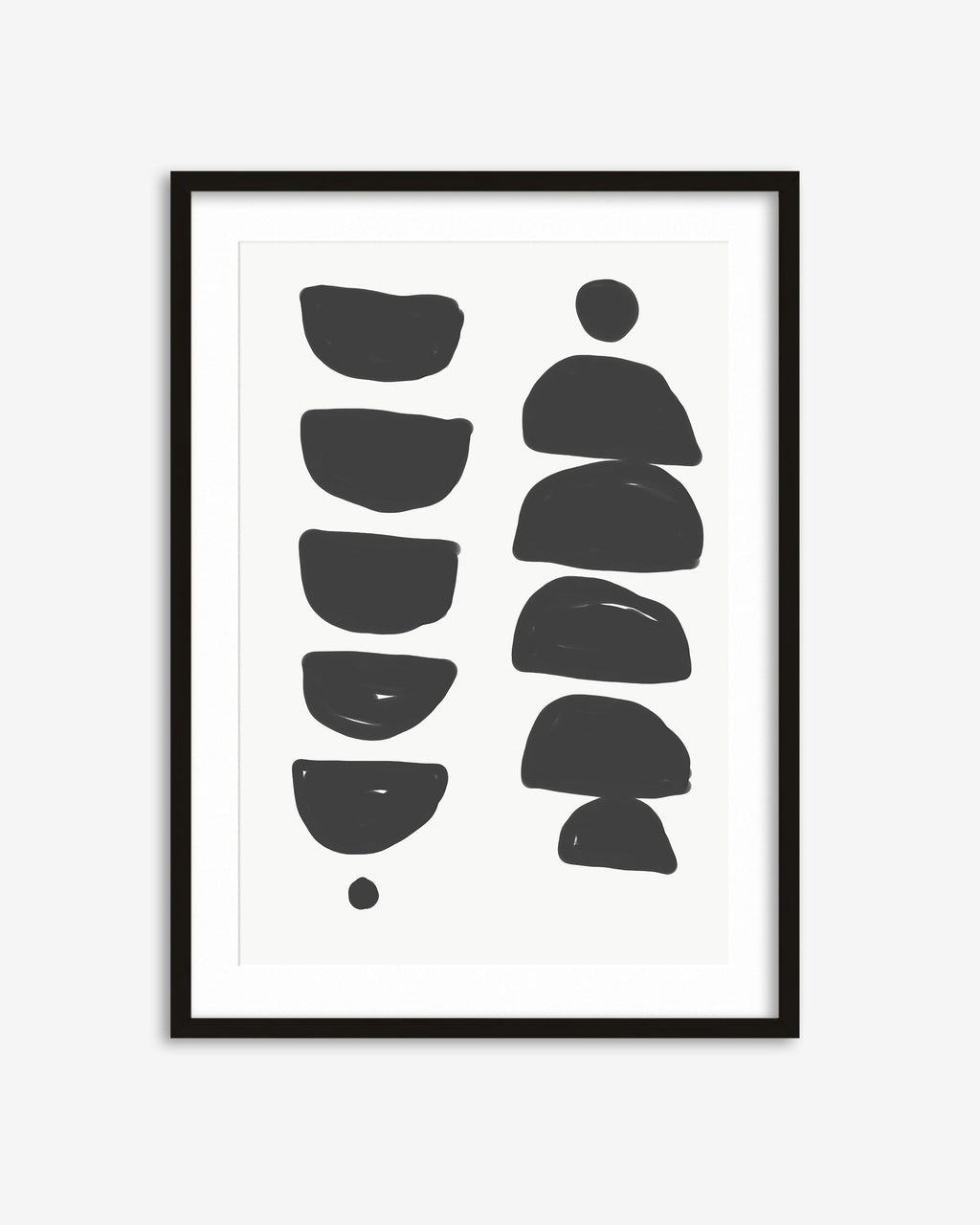 Monochrome Mid Century Art Print