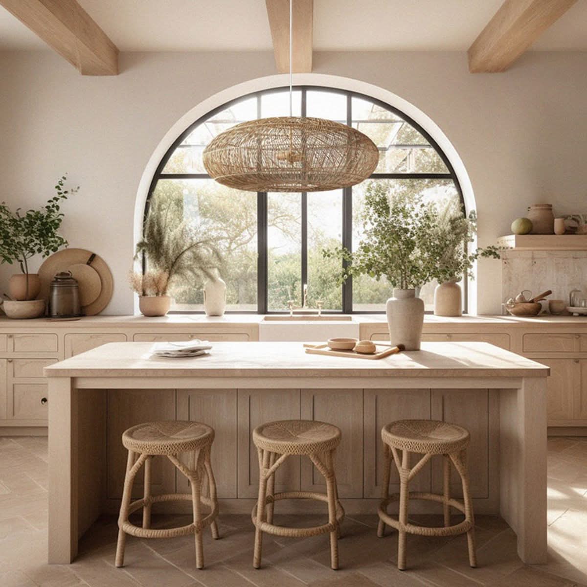 Lightsin Rustic Elegance Rattan Hanging Pendant Light