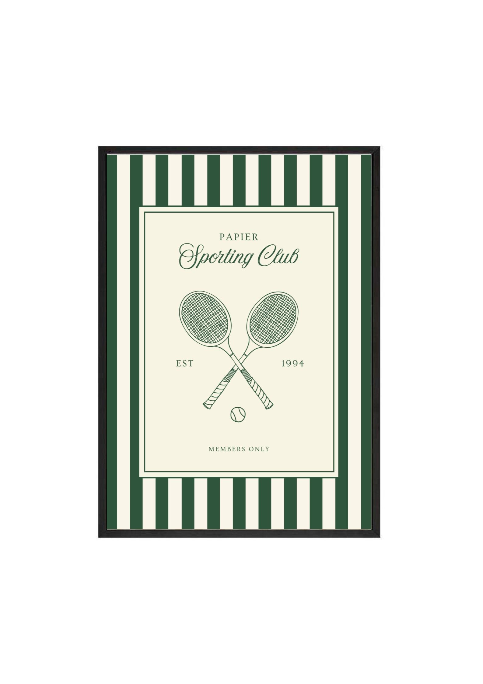 Sporting Club Tennis Print