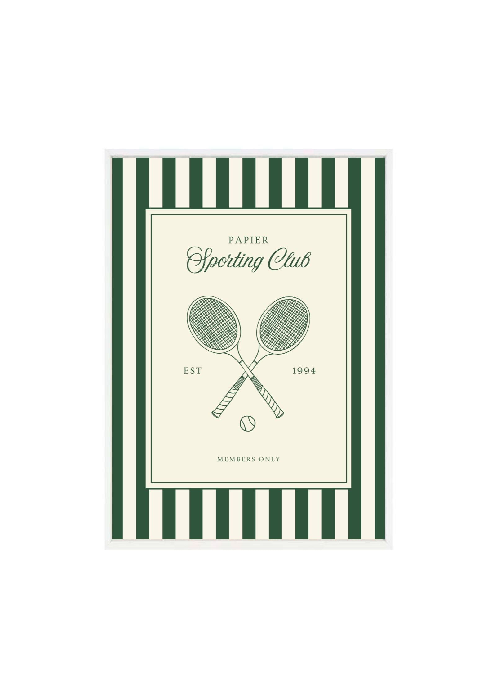 Sporting Club Tennis Print