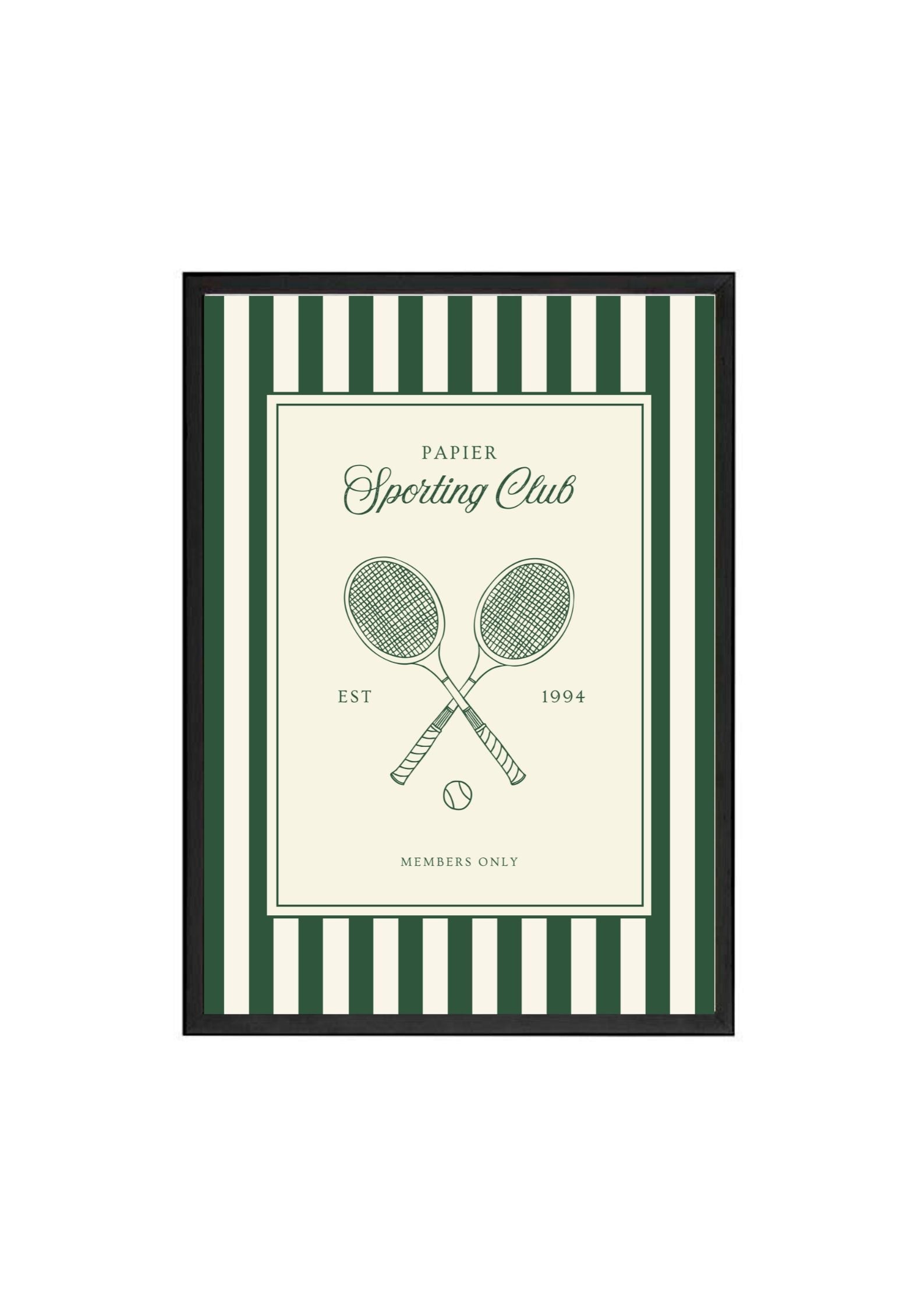 Sporting Club Tennis Print