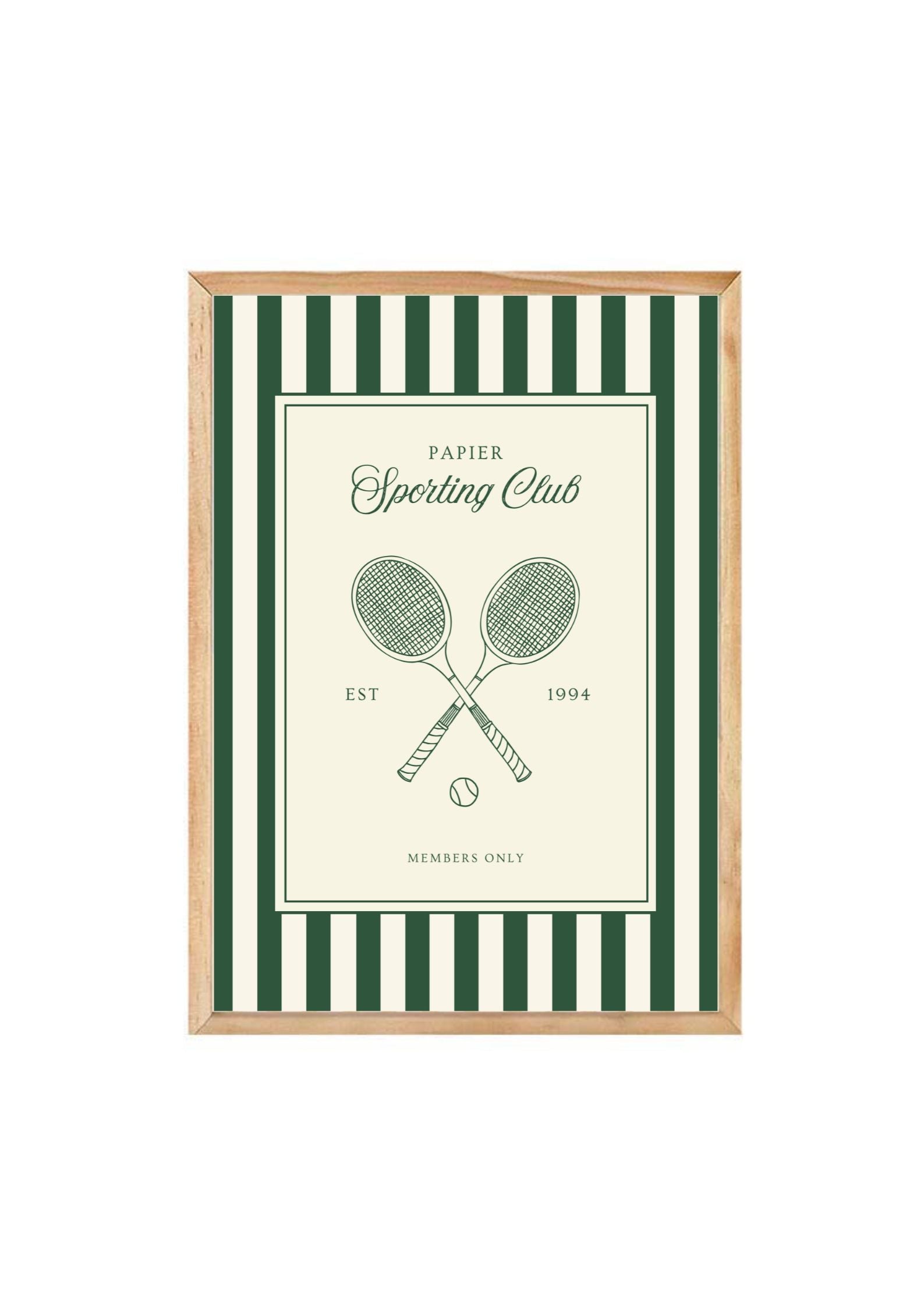 Sporting Club Tennis Print
