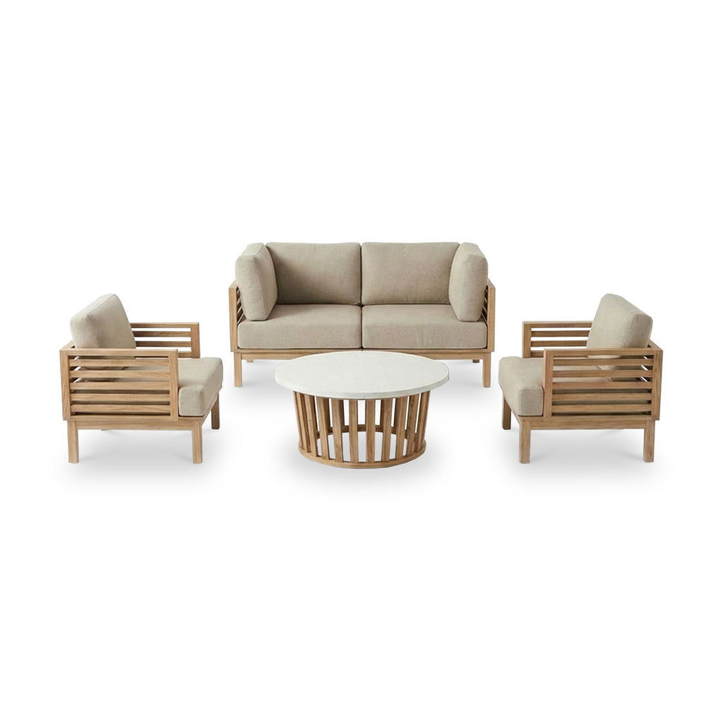 Amira 4 Seater Lounging Set with Coffee Table