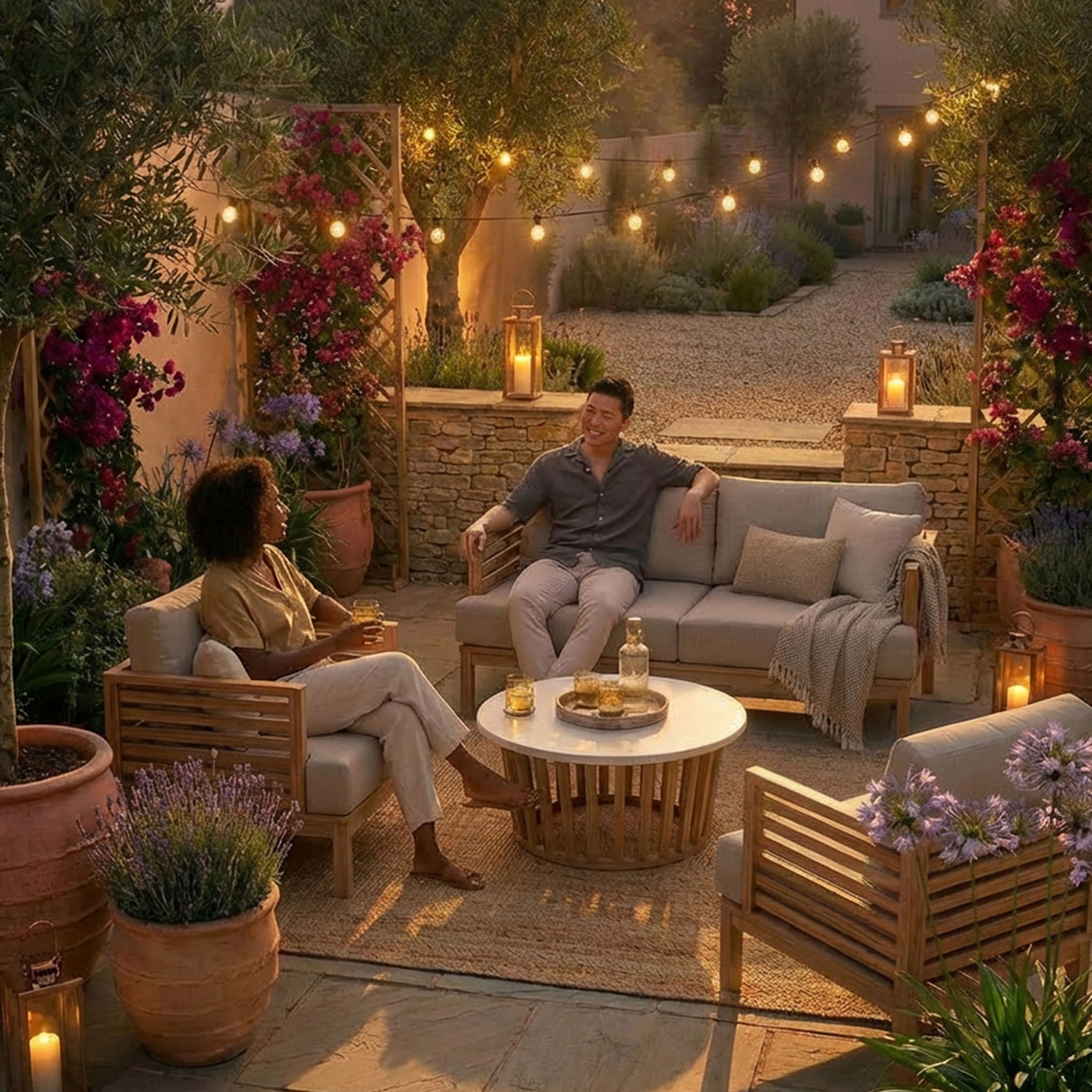 Amira 4 Seater Lounging Set with Coffee Table