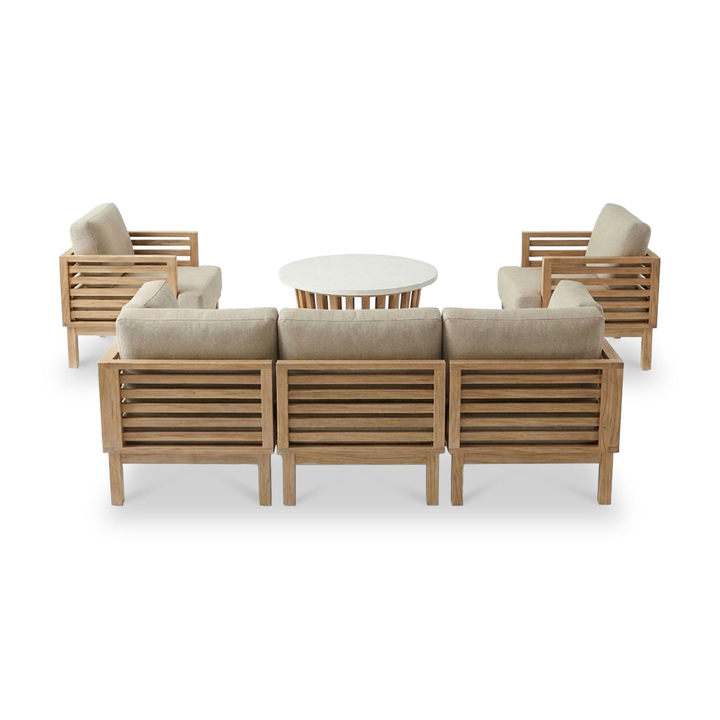 Amira 5 Seater Lounging Set with Coffee Table