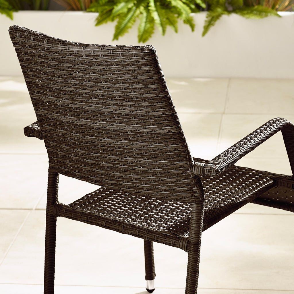 Antigua Brown Rattan 4 Seat Round Table Garden Dining Set