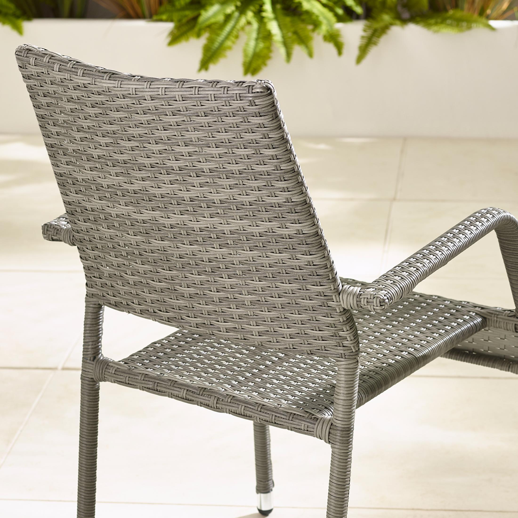 Antigua Grey Rattan 4 Seat Round Table Garden Dining Set