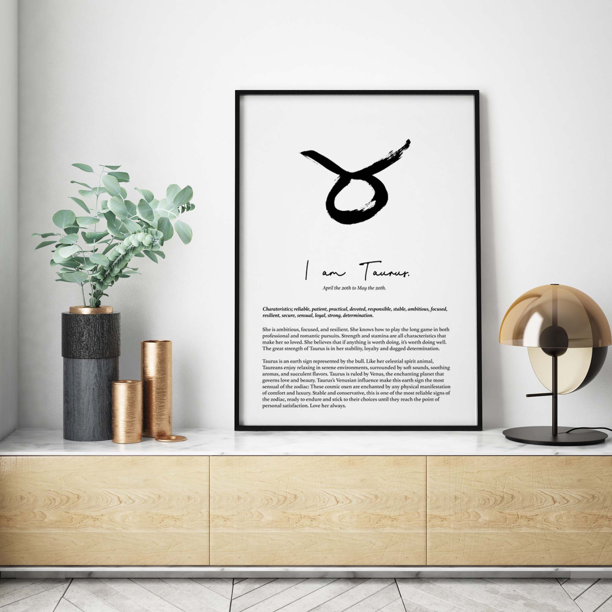 TAURUS STAR SIGN PRINT