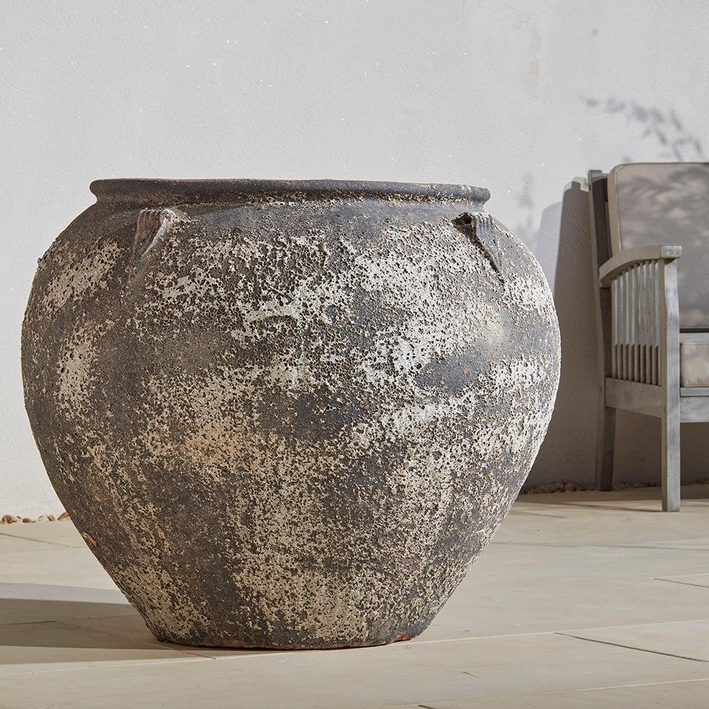 Carmen Ancient Stone | Round Garden Plant Jar