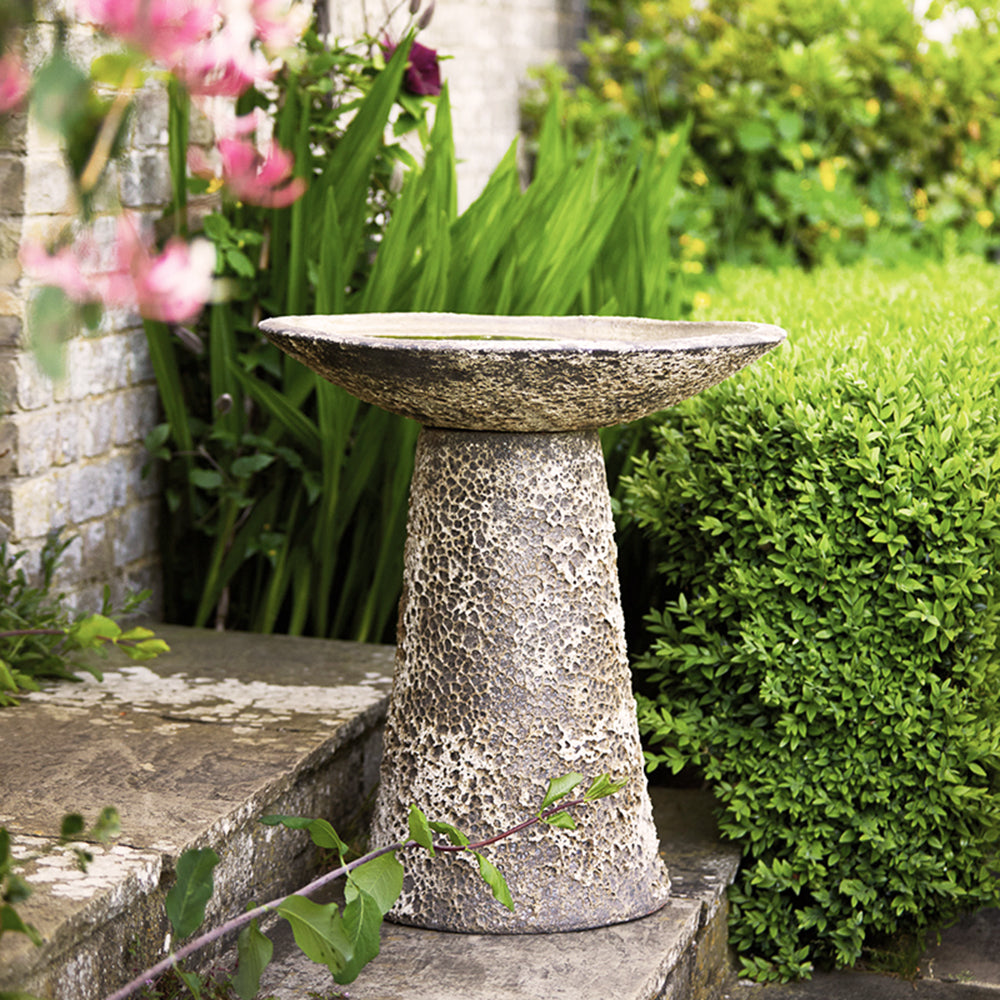 Ancient Stone Salt Glaze | Bird Bath
