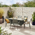 Antigua Grey Rattan 6 Seat Garden Dining Set