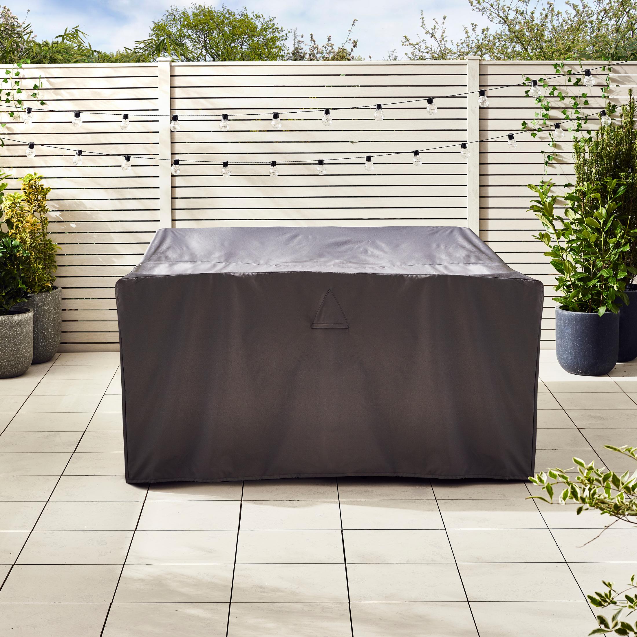 Antigua Grey Rattan 6 Seat Garden Dining Set