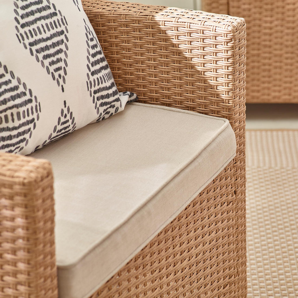 Arizona Beige Rattan 4 Seat Garden Sofa & Chairs Set