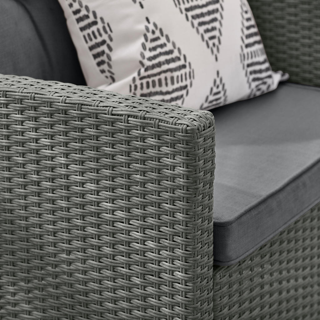 Arizona Grey Rattan 4 Seat Garden Sofa & Chairs Set