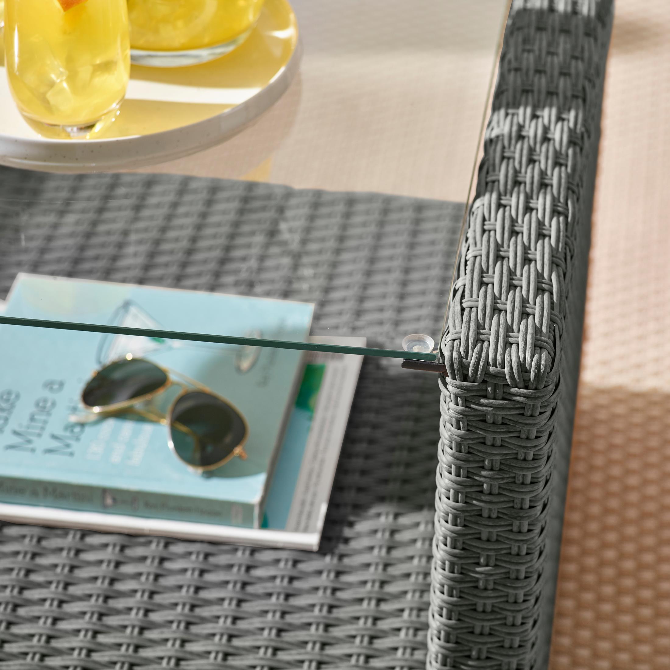 Arizona Grey Rattan 4 Seat Garden Sofa & Chairs Set