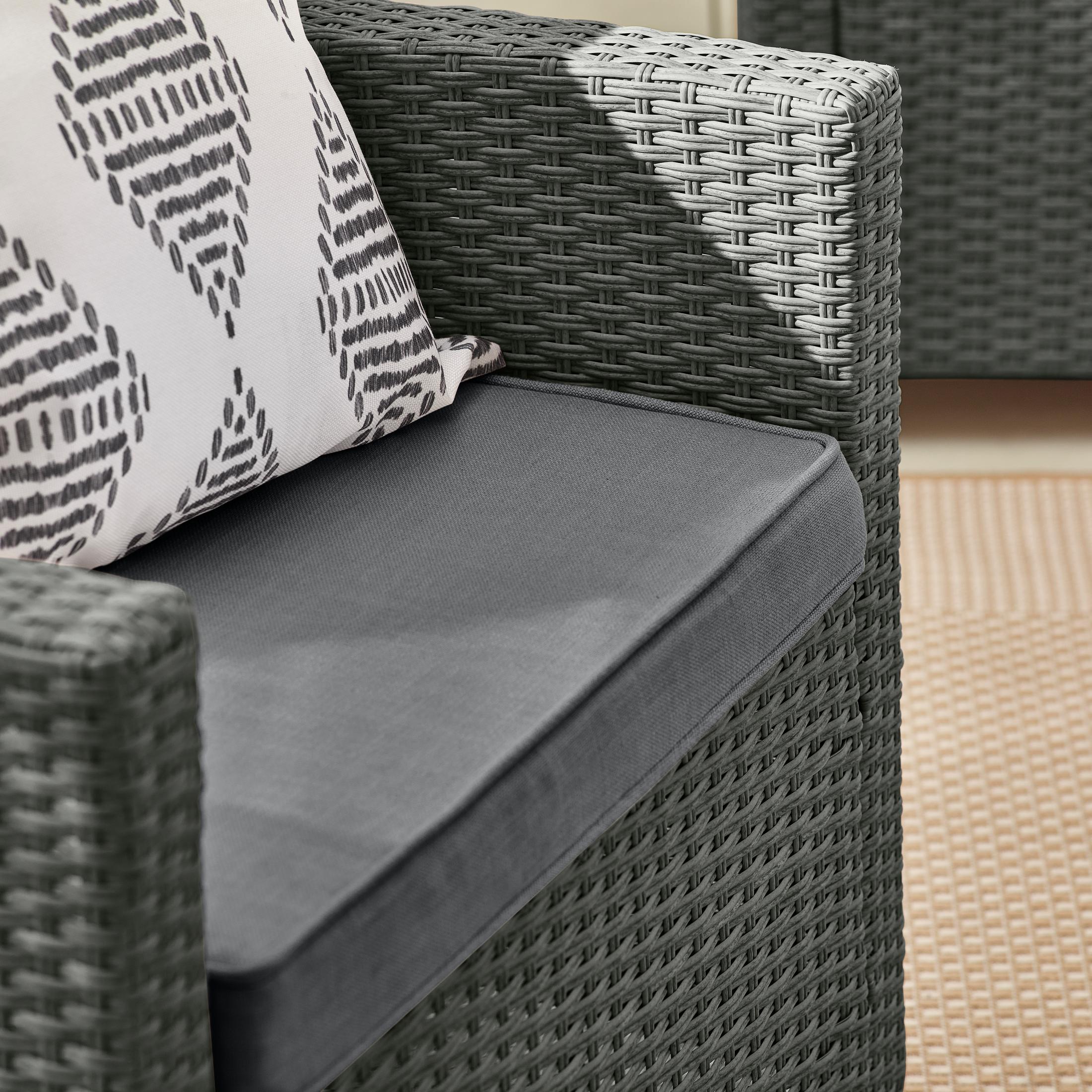 Arizona Grey Rattan 4 Seat Garden Sofa & Chairs Set