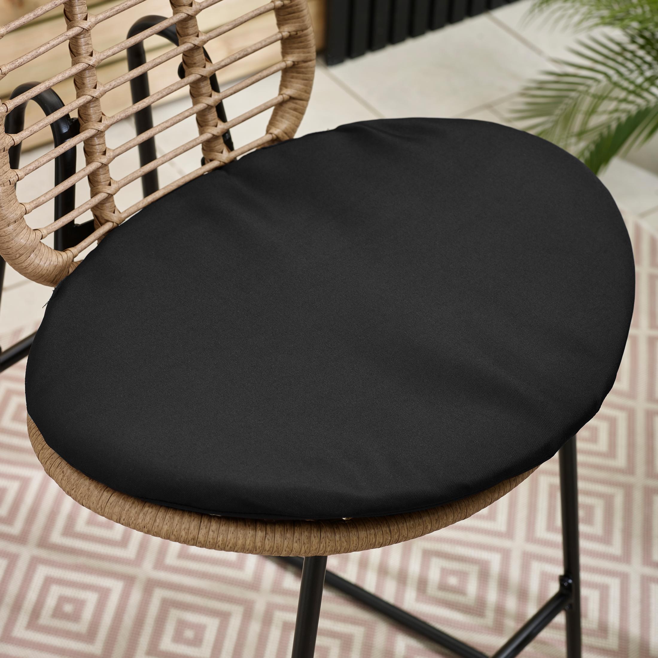 Belize Beige Rattan & Black 2 Seat Garden Bar Table Set