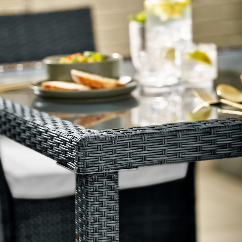 Barbados Grey Rattan 4 Seat Garden Dining Set