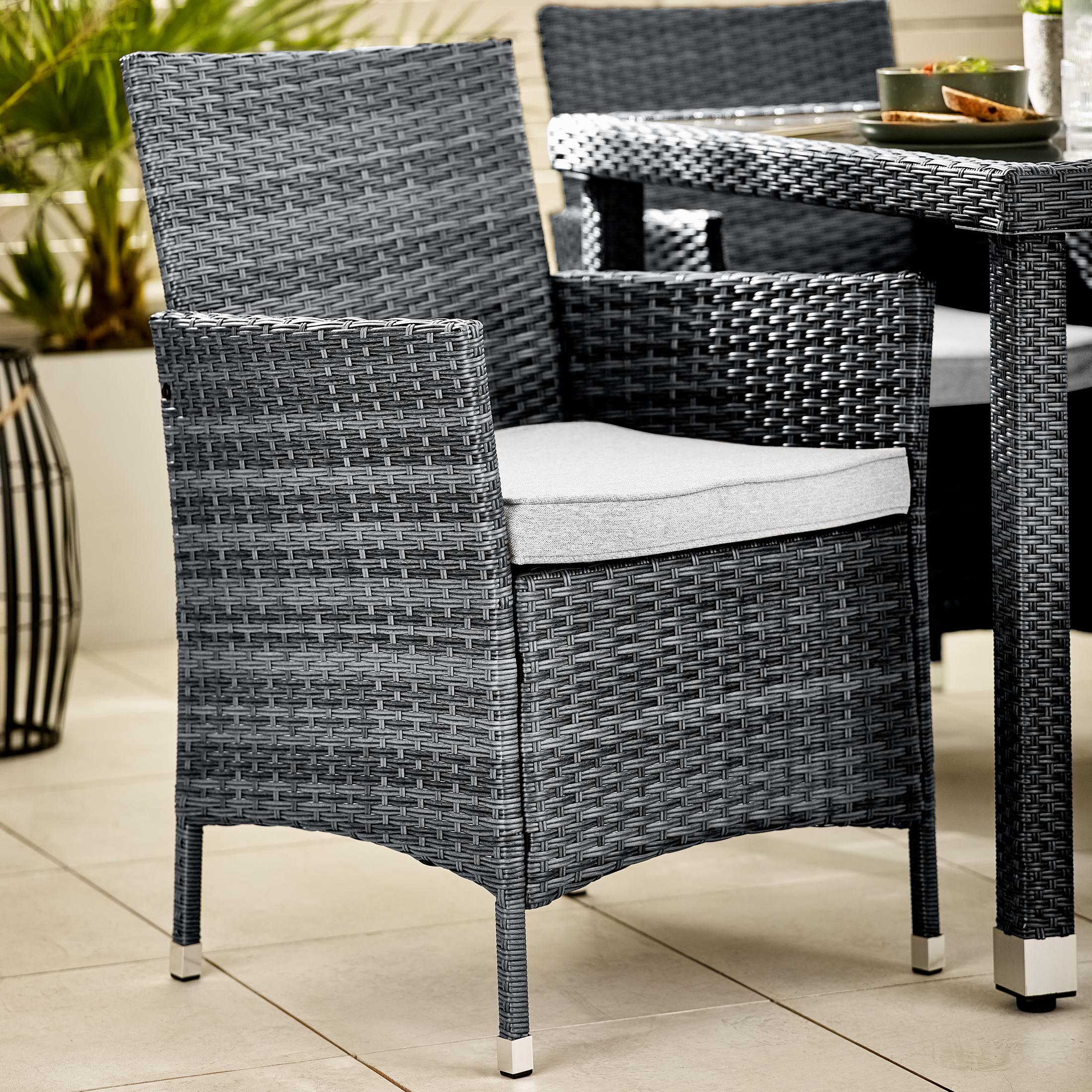 Barbados Grey Rattan 4 Seat Garden Dining Set
