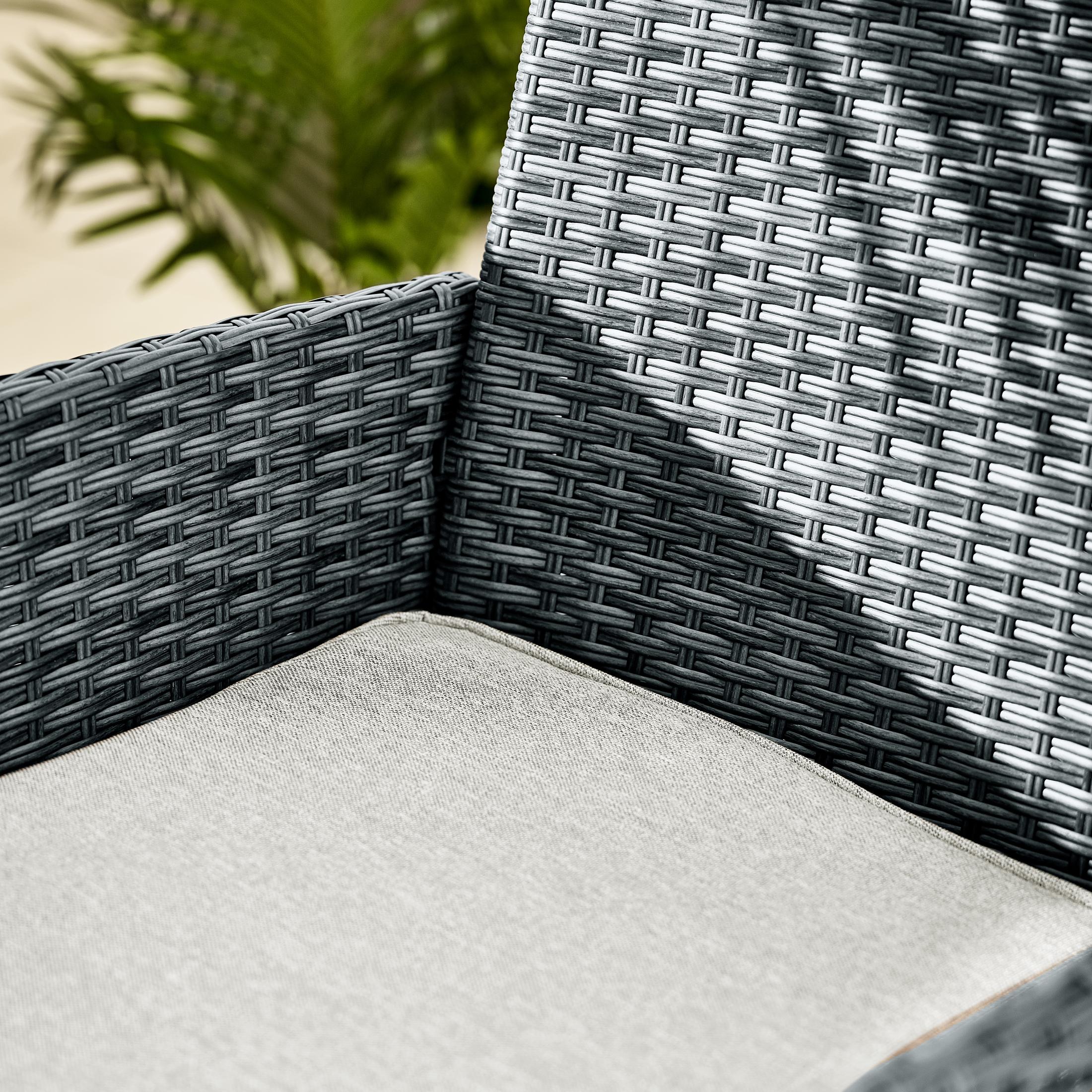 Barbados Grey Rattan 4 Seat Garden Dining Set