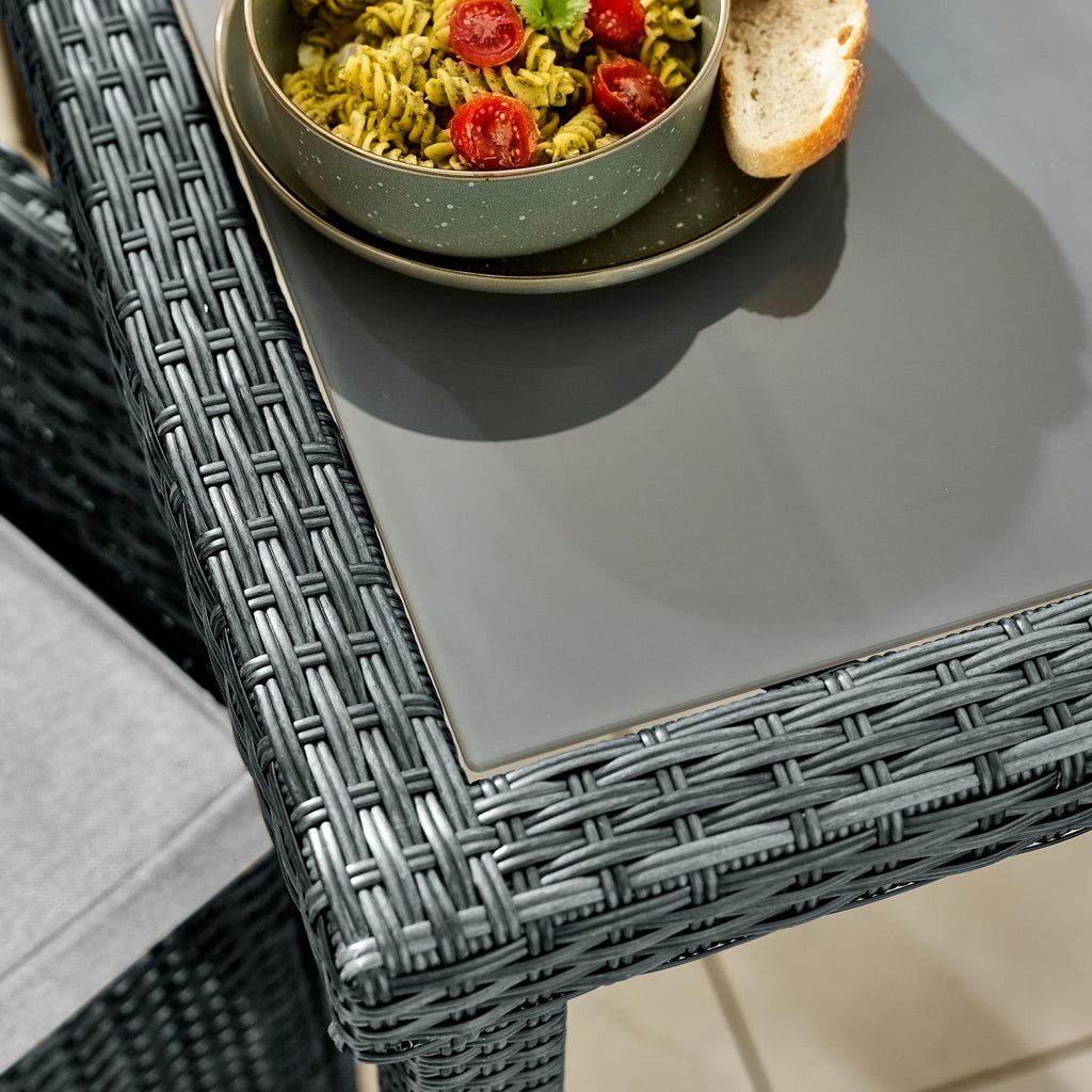 Barbados Grey Rattan 4 Seat Garden Dining Set