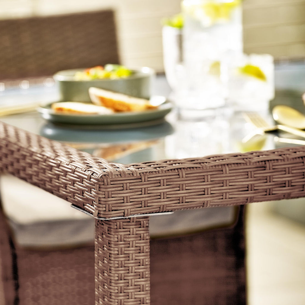 Barbados Beige Rattan 4 Seat Garden Dining Set