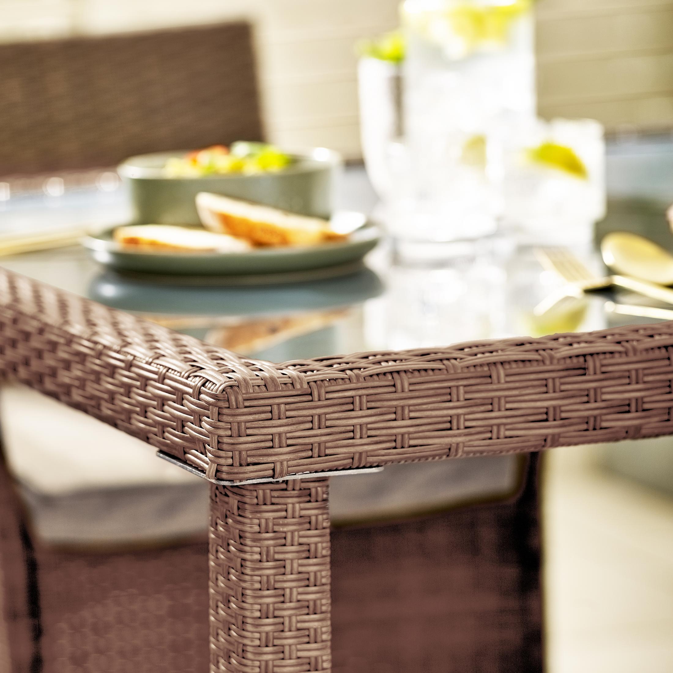 Barbados Beige Rattan 4 Seat Garden Dining Set