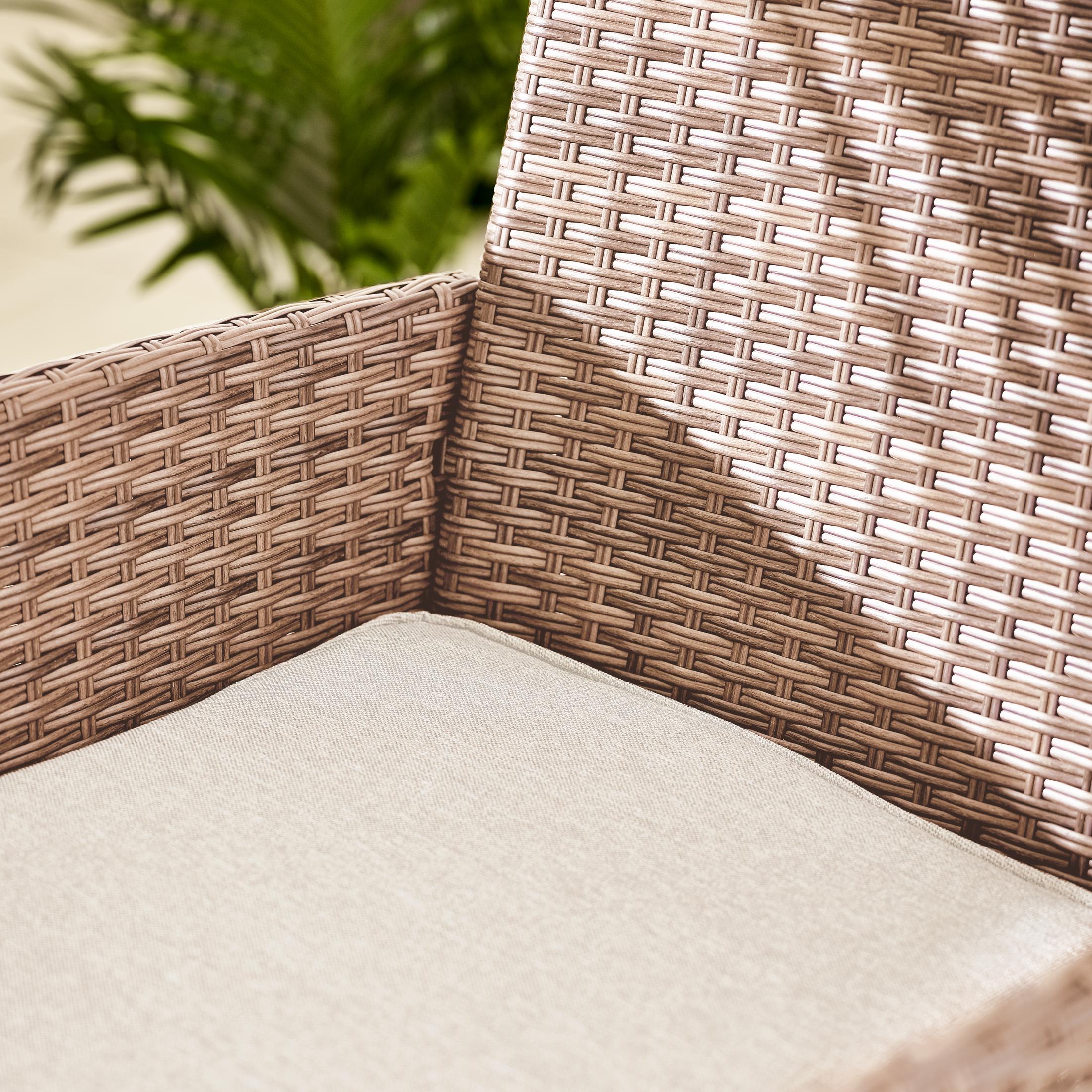 Barbados Beige Rattan 4 Seat Garden Dining Set