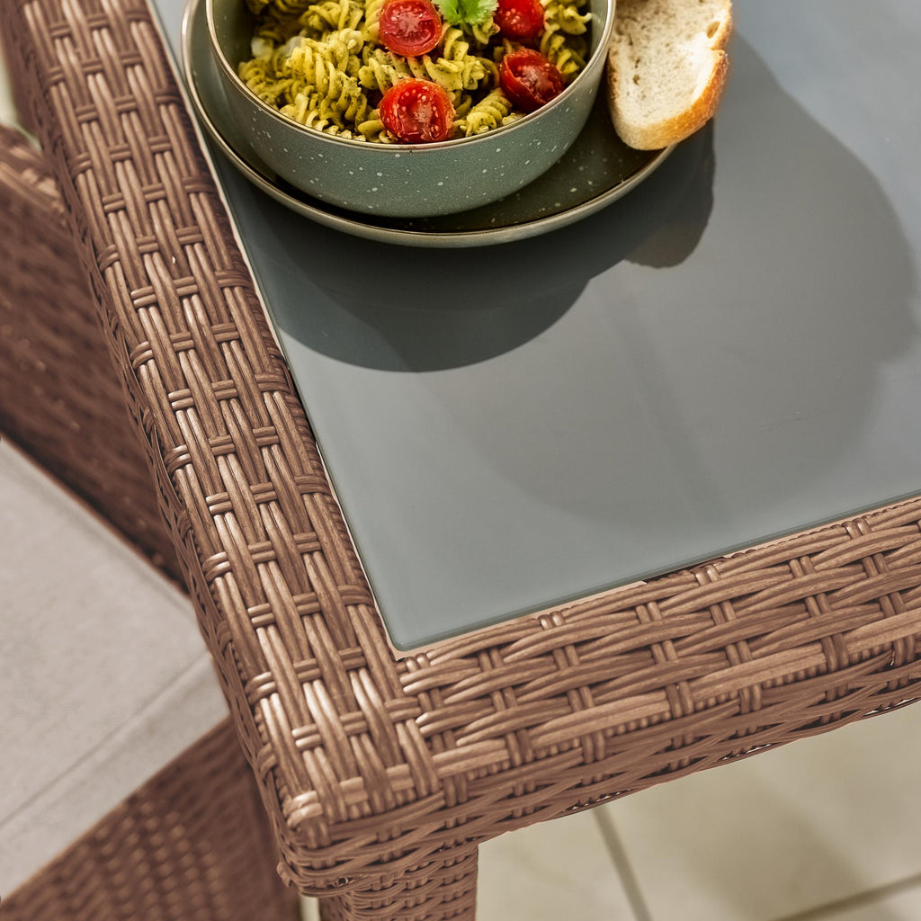 Barbados Beige Rattan 4 Seat Garden Dining Set