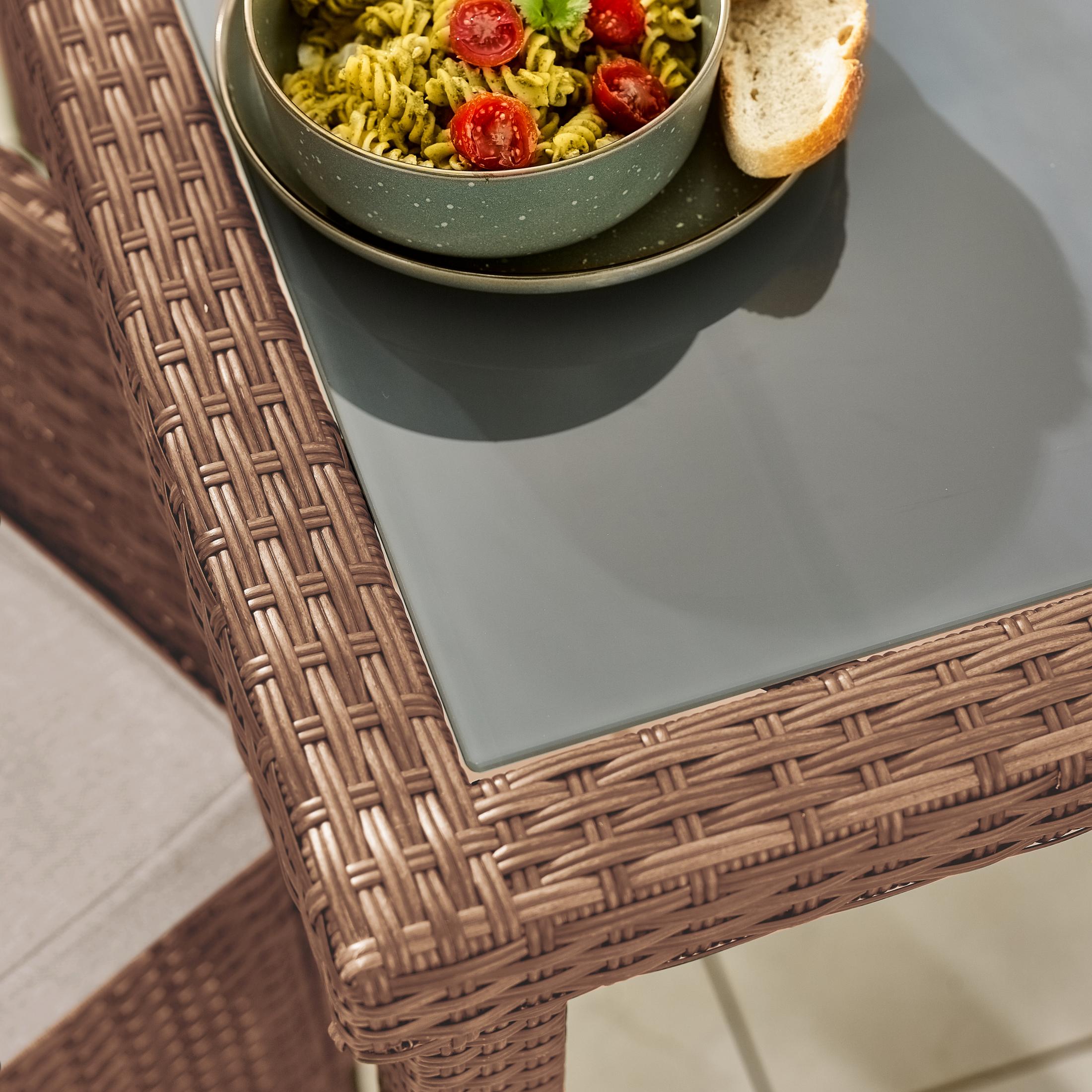 Barbados Beige Rattan 4 Seat Garden Dining Set