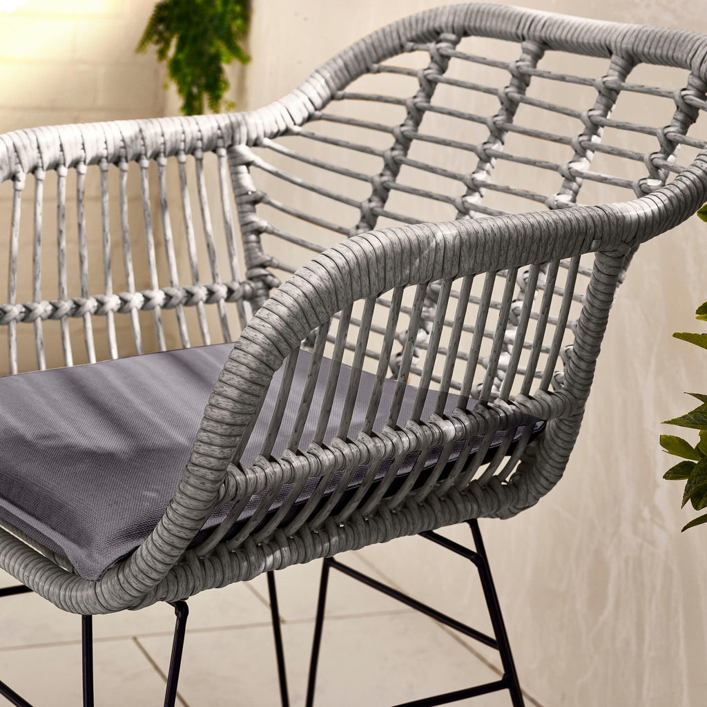 Belize Grey Rattan 2 Seat Garden Bistro Set