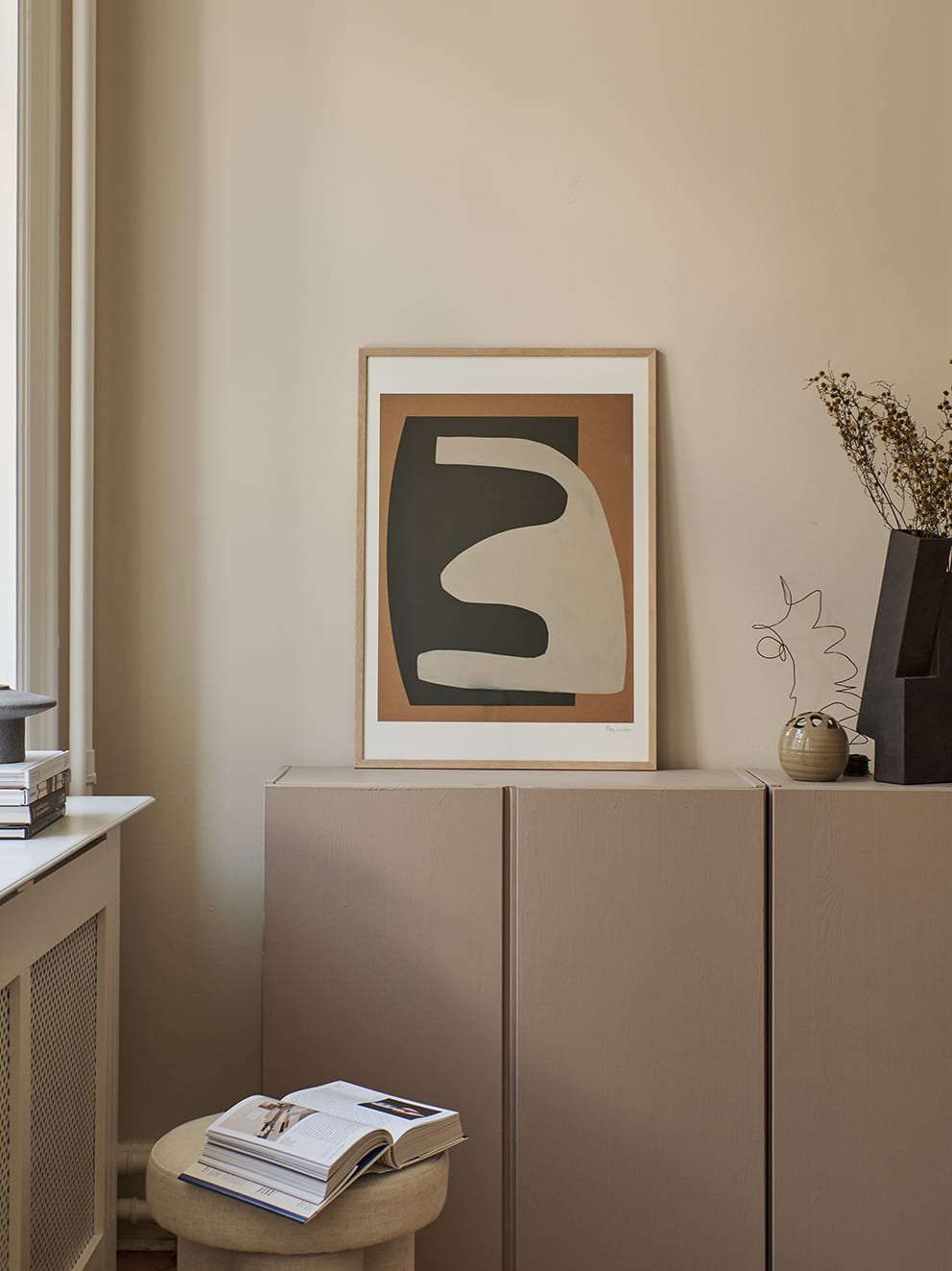 Beige on Black