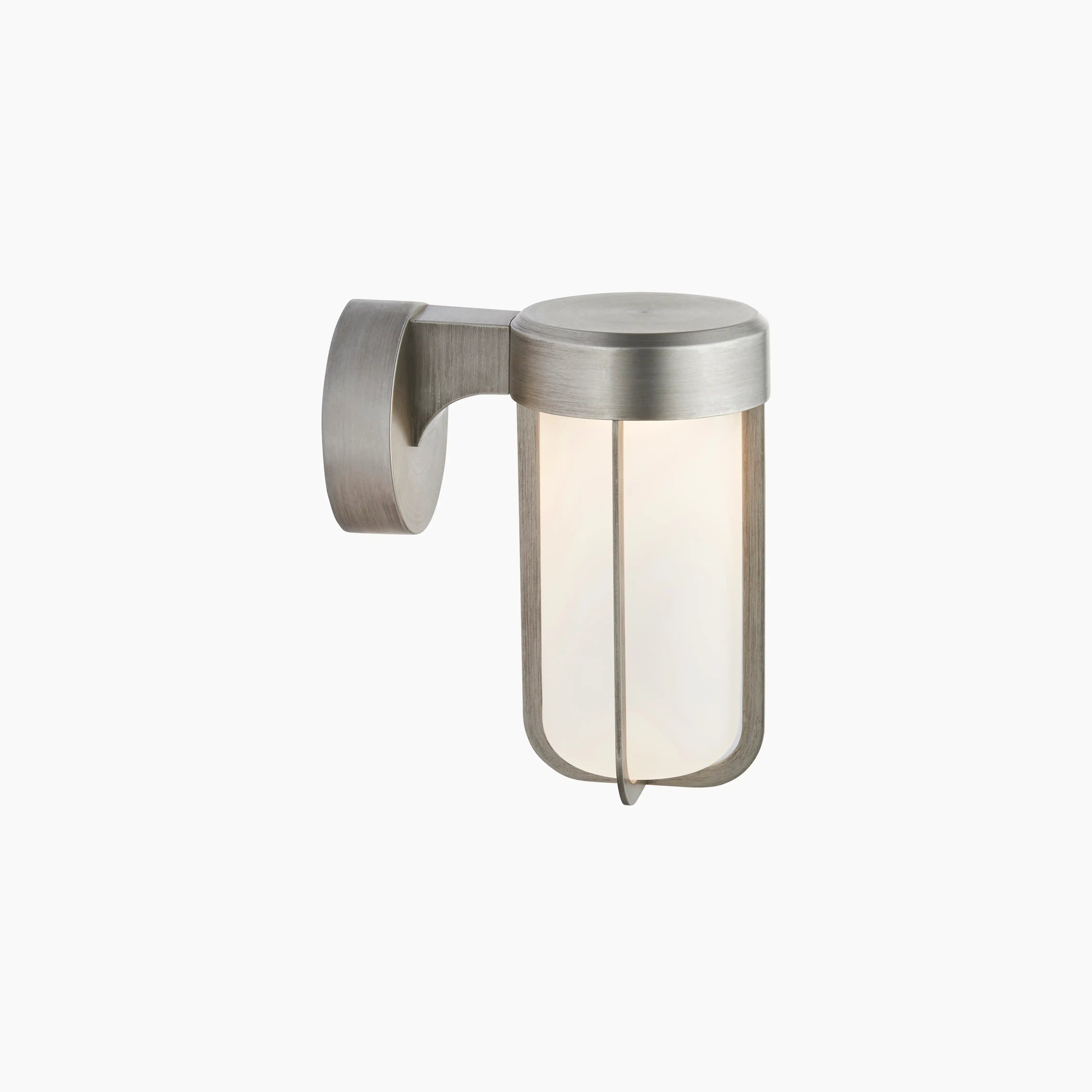 Truro Outdoor Wall Light | Frosted Glass & Brushed Chrome
