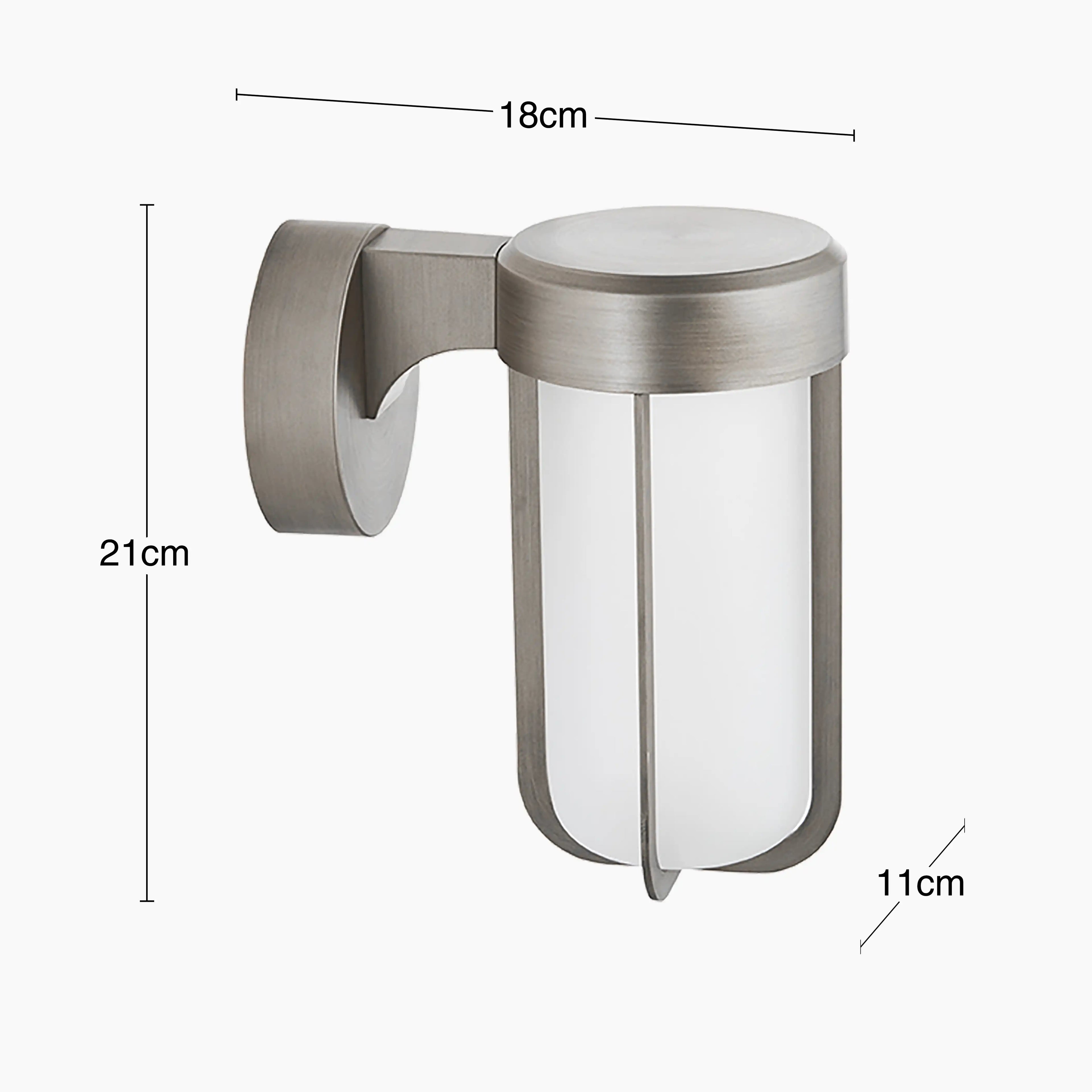 Truro Outdoor Wall Light | Frosted Glass & Brushed Chrome