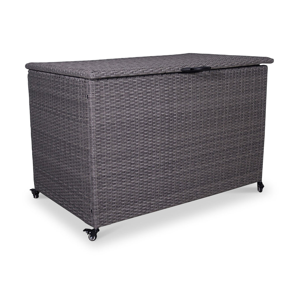 Charcoal Weave 510L Cushion Storage Box with Gas Lift