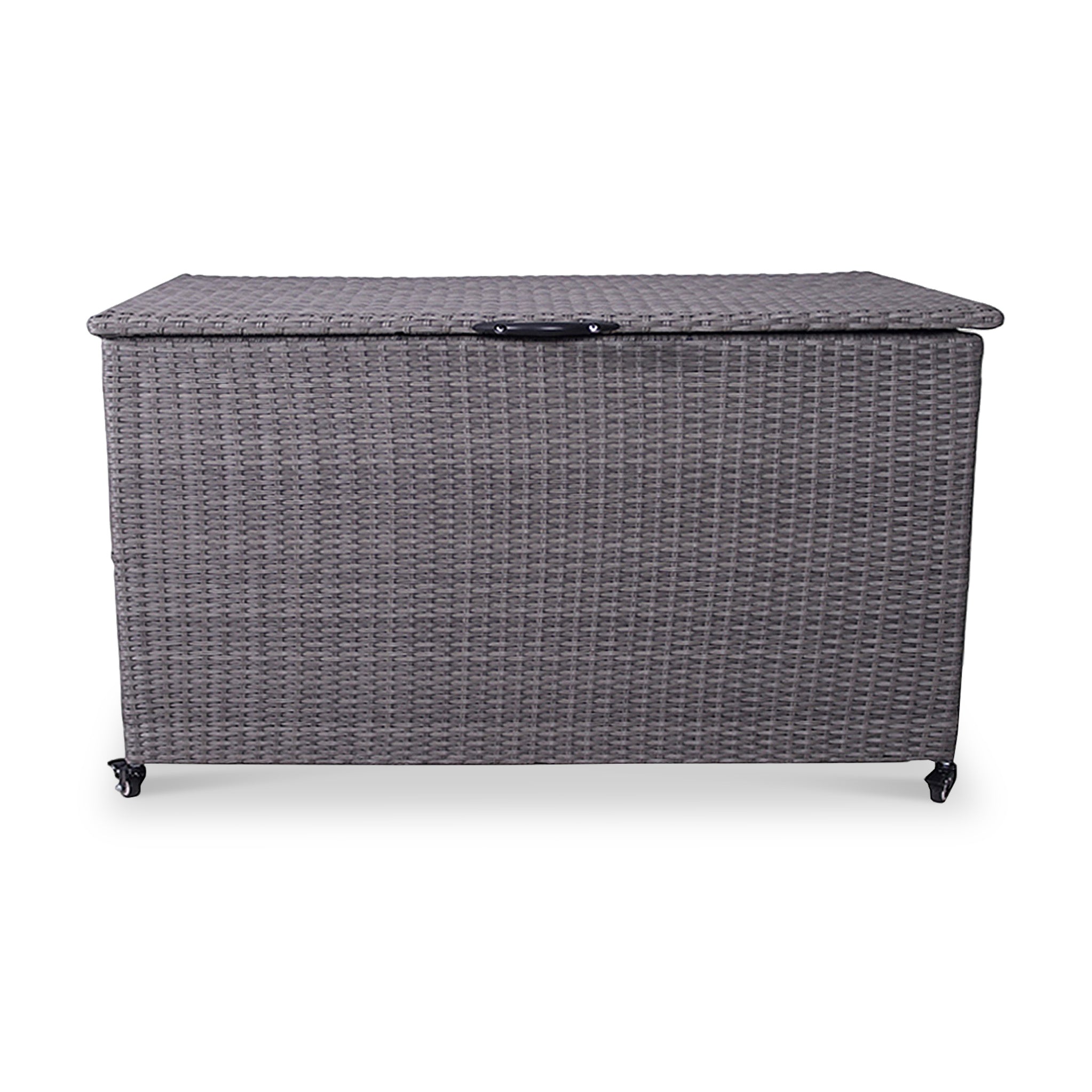 Charcoal Weave 645L Cushion Storage Box with Gas Lift